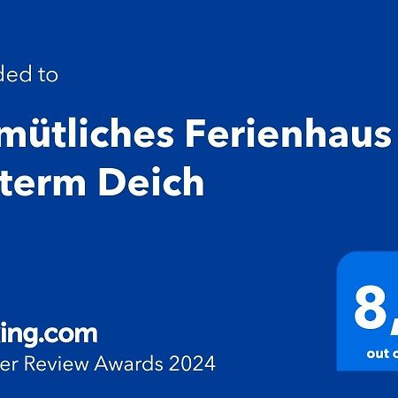 Gemuetliches Ferienhaus Hinterm Deich Nordstrand Luaran gambar