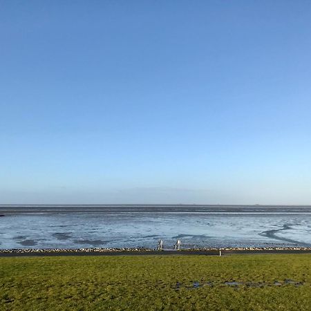 Gemuetliches Ferienhaus Hinterm Deich Nordstrand Luaran gambar