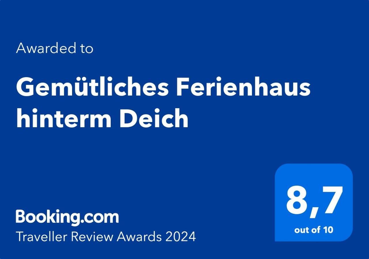 Gemuetliches Ferienhaus Hinterm Deich Nordstrand Luaran gambar